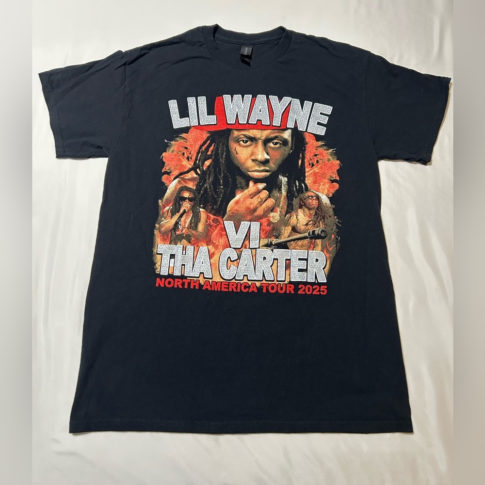 Lil Wayne Black Graphic Tee - Men's Short Sleeve